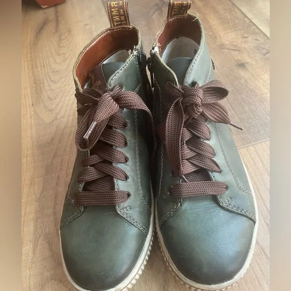 Remonte Olive and Brown Sneakers - Picture 2 of 12